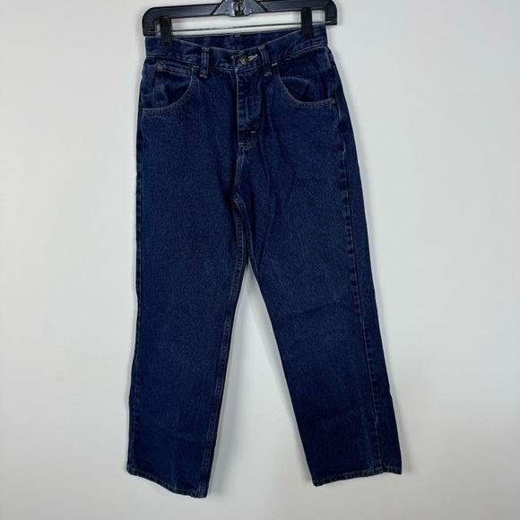 Wrangler Straight Leg Denim Jeans Adjustable Waist Western Rodeo - Picture 1 of 6